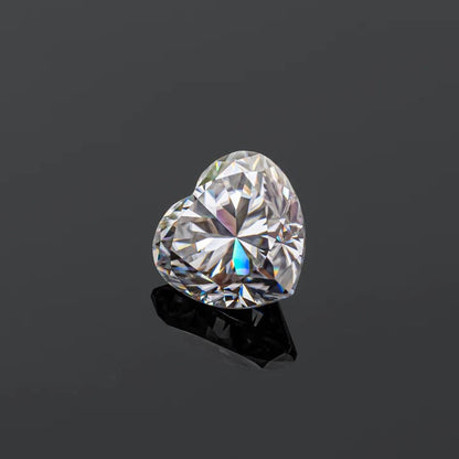 5 carat Heart moissainite - 11 mm Heart Shape moissanite - D Color VVS1 Moissanite Stone with GRA Certificate