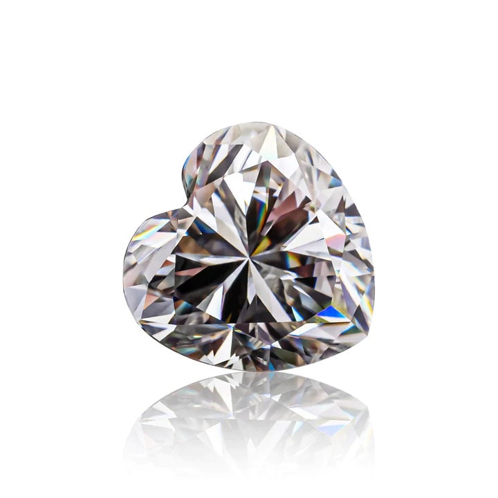 5 carat Heart moissainite - 11 mm Heart Shape moissanite - D Color VVS1 Moissanite Stone with GRA Certificate