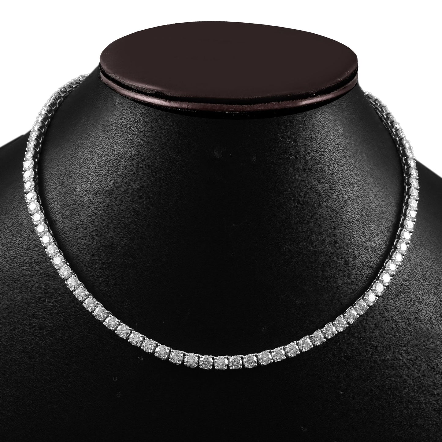 Lab Diamond Tennis Necklace - 2.5 MM round lab diamonds