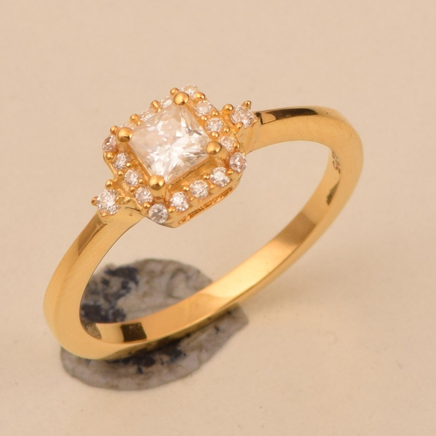 Classic Lab Grown Diamond Dainty Princess Cut Ring
