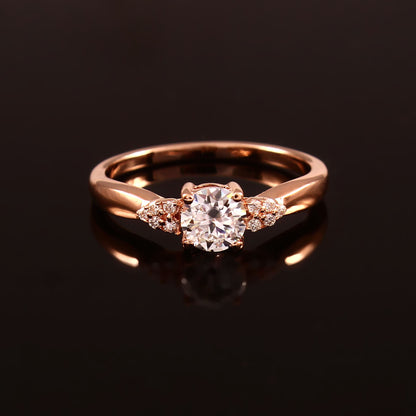 Round VVS Moissanite Gold ring