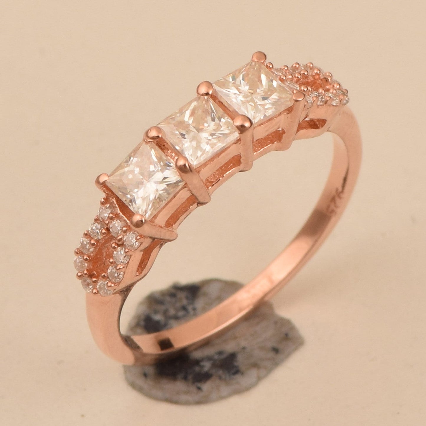 Classic Princess Cut Moissanite Proposal Ring