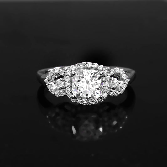 1 carat Cushion Lab Diamond Ring - Solid gold ring