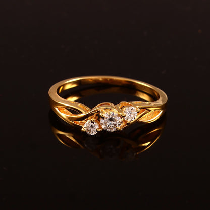 Dainty three stone Lab Grown Diamond Ring