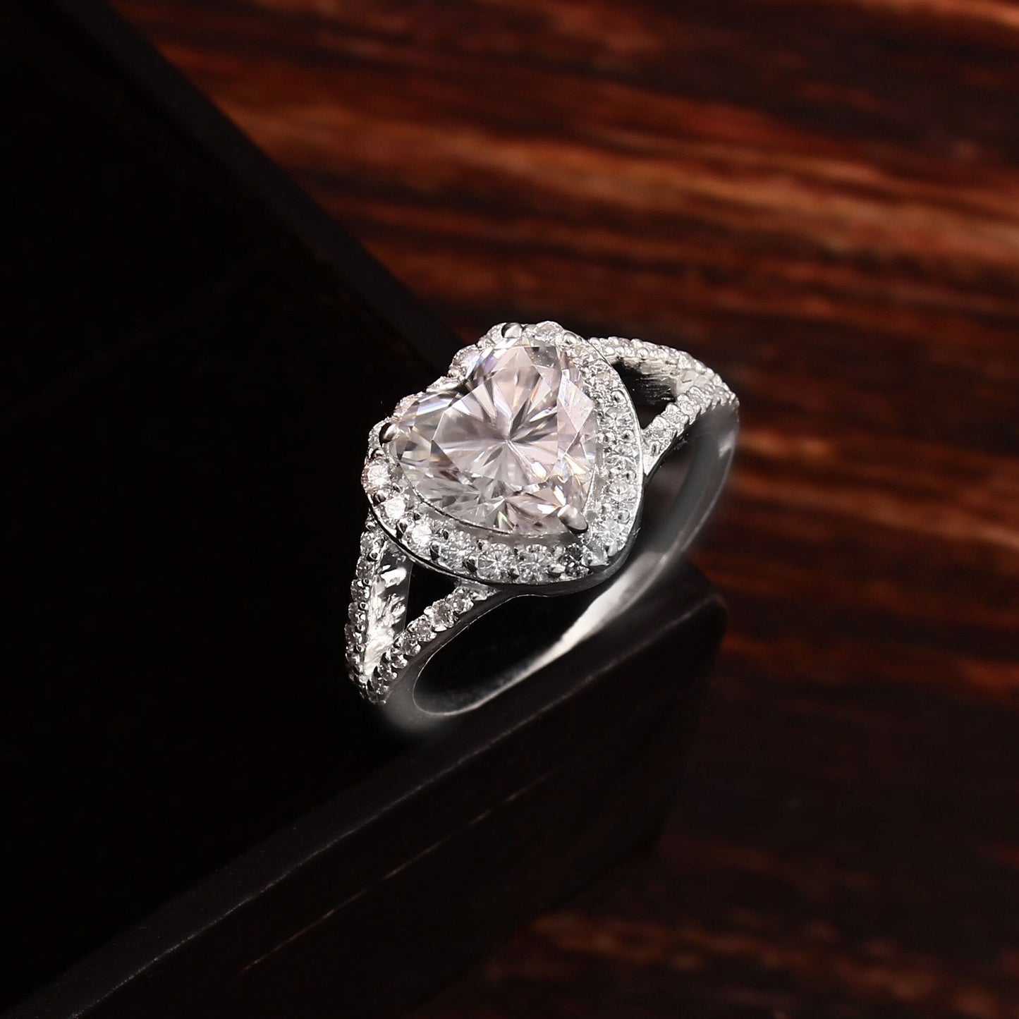 2 carat heart cut Lab Diamond Ring - Solid Gold ring